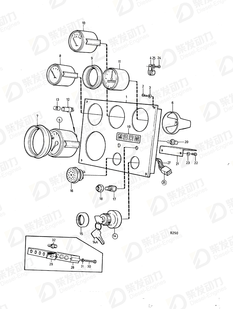 VOLVO De-carbonizing kit, decarbonizing 875537 Drawing